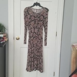 Lace front midi dress